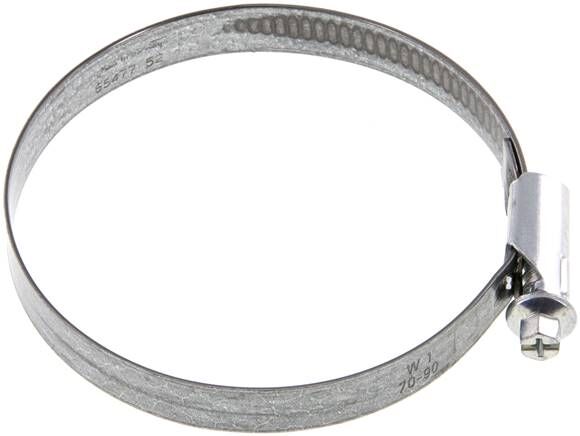 12mm Collier de serrage 70 - 90mm, acier galvanisé (W1) (NORMA)
