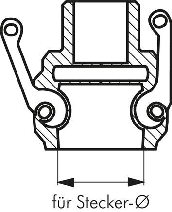 Kamlock-Kupplung (B) R 2"(AG), Polypropylen