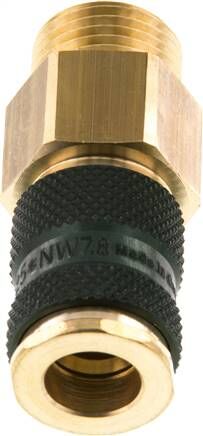Schnellkupplung (NW7,2) G 1/2"(AG), grün, Kreis Ø 12,5 mm