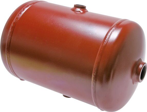 Réservoir d'air comprimé 3,2l, 0 - 11bar, peint en rouge (RAL 3009, 2-K)
