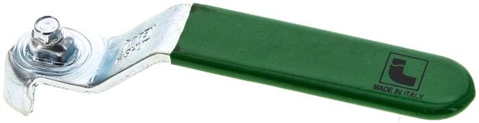 Poignée combinée verte, taille 3, acier plat (acier galvanisé avec revêtement plastique)