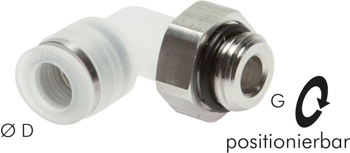 Connettore push-in angolare G 1/4"-4mm, IQS-PP