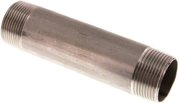 Nipplo doppio per tubi R 1-1/4"-150mm, 1.4571