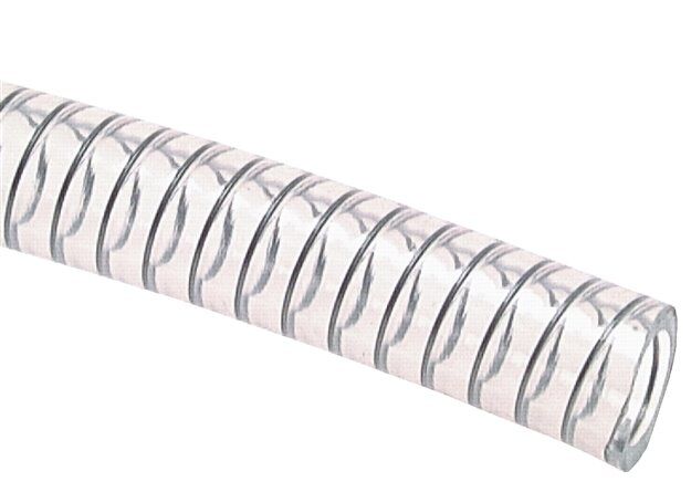 PVC-Saug-Druck-Schlauch mit Stahlspirale 19x3,5mm