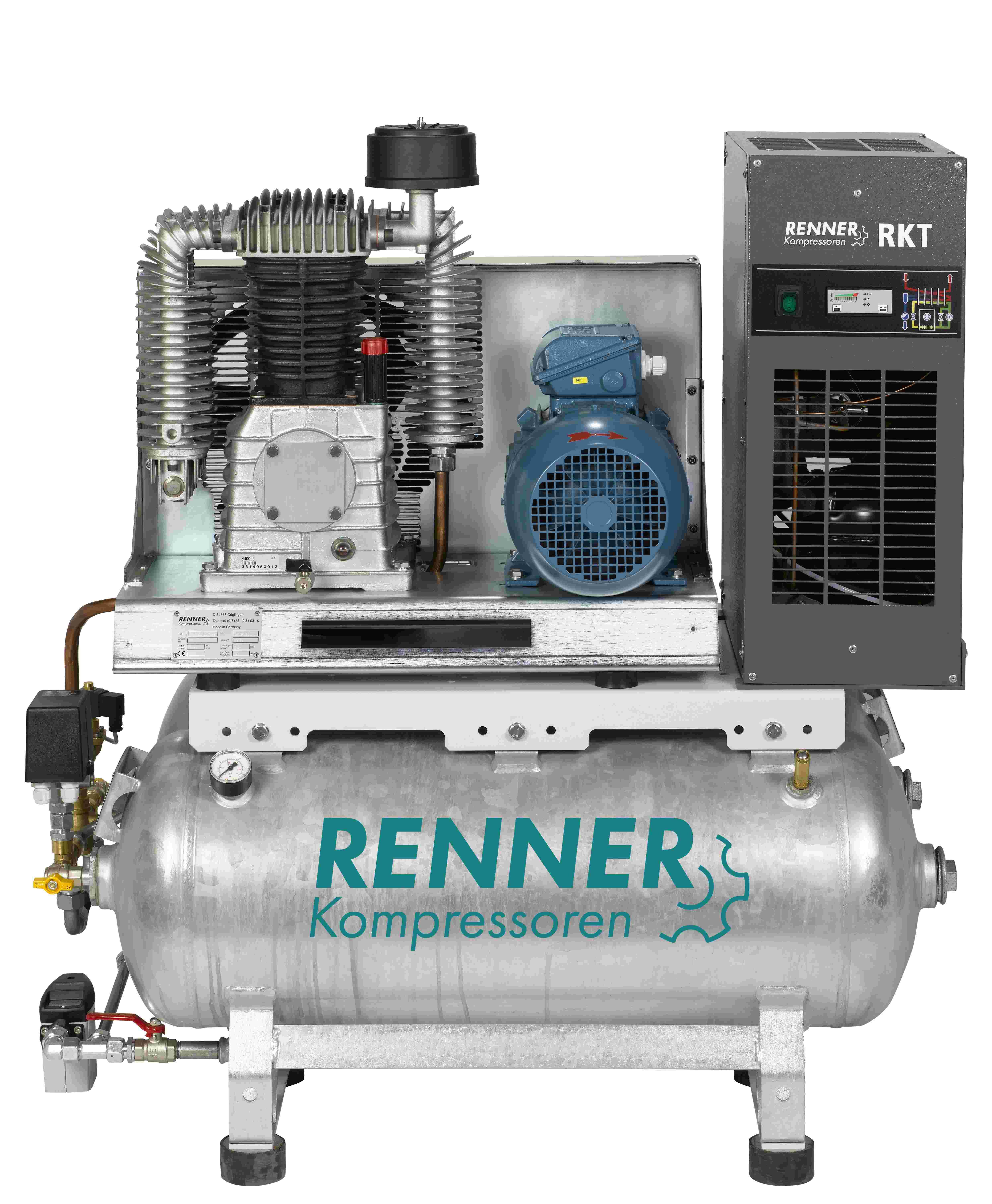 RENNER RIKO 700/2x90 KT Industrie-Kolbenkompressor 10 bar - Kesselanl. , zulassungsfrei, Kältetrockner