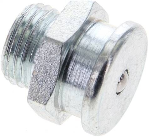 Ingrassatore piatto 22 mm, M 16x1,5, acciaio zincato