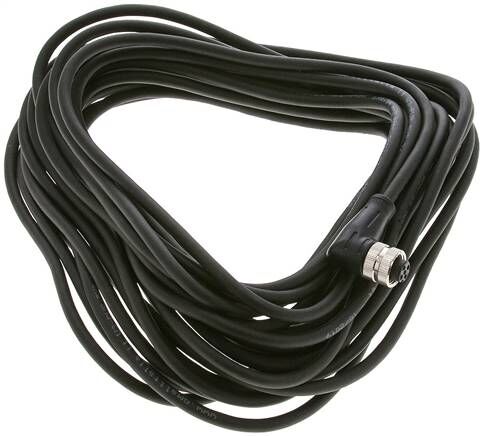 Kabel mit M12-Kupplung, 10 m, abgewinkelt, 5 lose Kabelenden (Pin 1 bis 5)