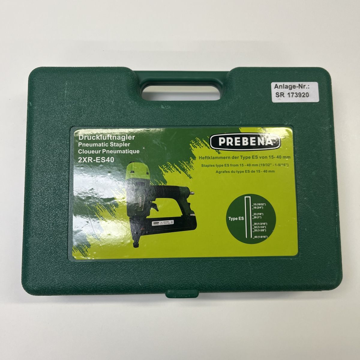 Chiodatrice pneumatica Prebena 2XR-ES40 + olio per utensili