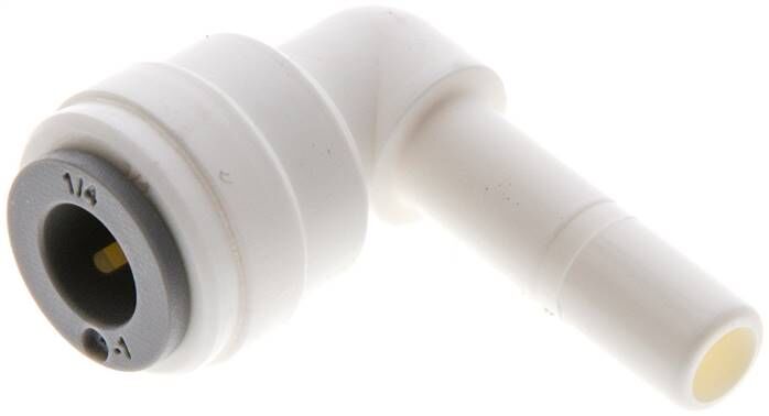 Connettore push-in angolato 1/4" (6,35 mm) nipplo push-in-1/4" (6,35 mm) tubo flessibile, IQS-LE