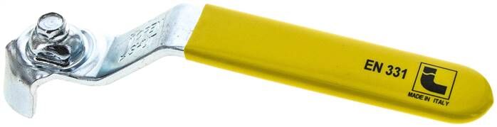 Poignée combinée jaune, taille 5, acier plat (acier galvanisé avec revêtement plastique)