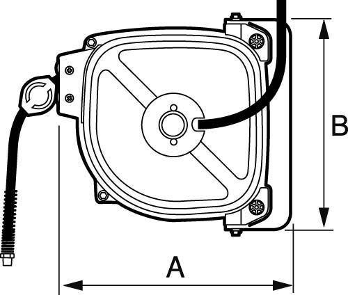 Avvolgitubo industriale Prevost 15 m - 8x12 mm DRF 0815ES con attacco di sicurezza ESI 07