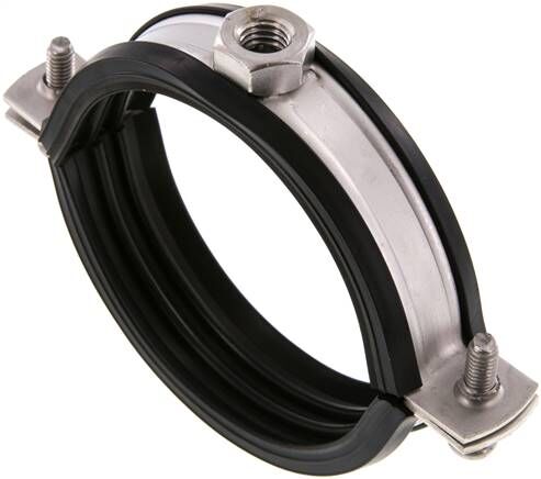 Fascetta stringitubo, 79 - 85 mm, 1.4404, con inserto
