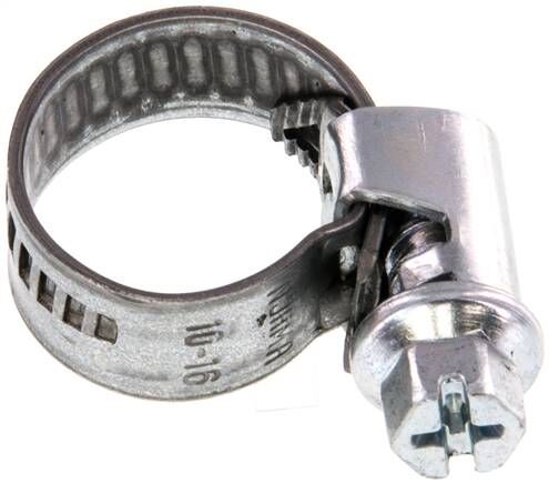 9mm Collier de serrage 10 - 16mm, acier galvanisé (W1) (NORMA)