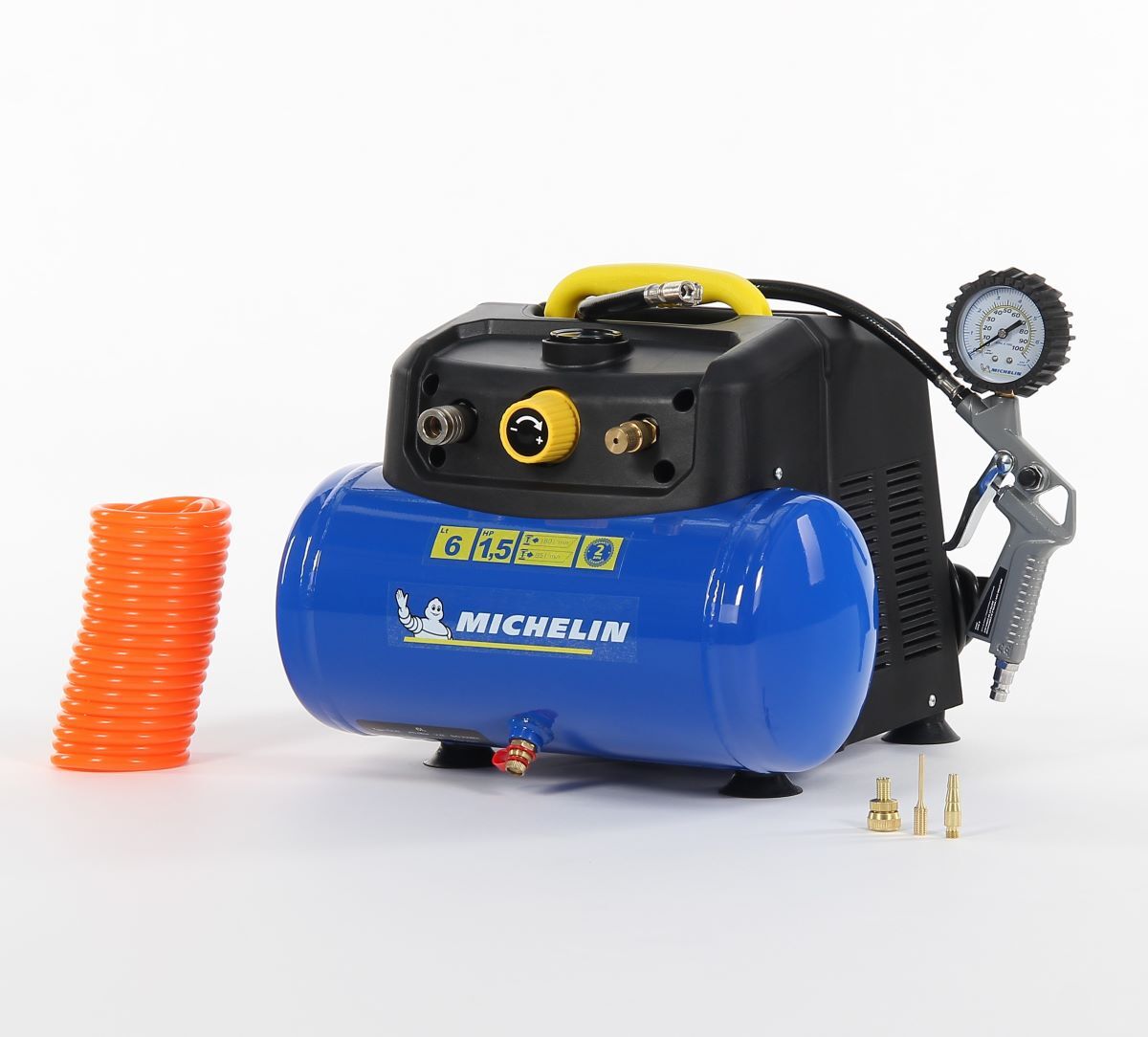 Compresseur Michelin MBL 6V2/1100 avec kit d'accessoires 1,5CV 6L (230V)