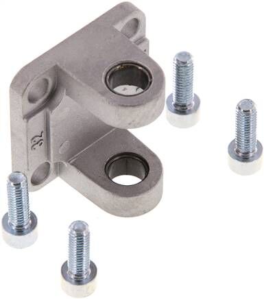 ISO 15552-Fixation du pivot de fourche 32 mm, aluminium avec douille
