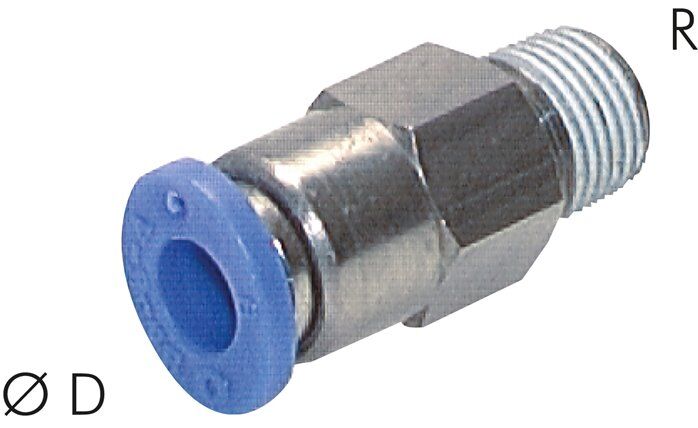 Raccord enfichable, autobloquant R 1/8"-8mm, standard IQS