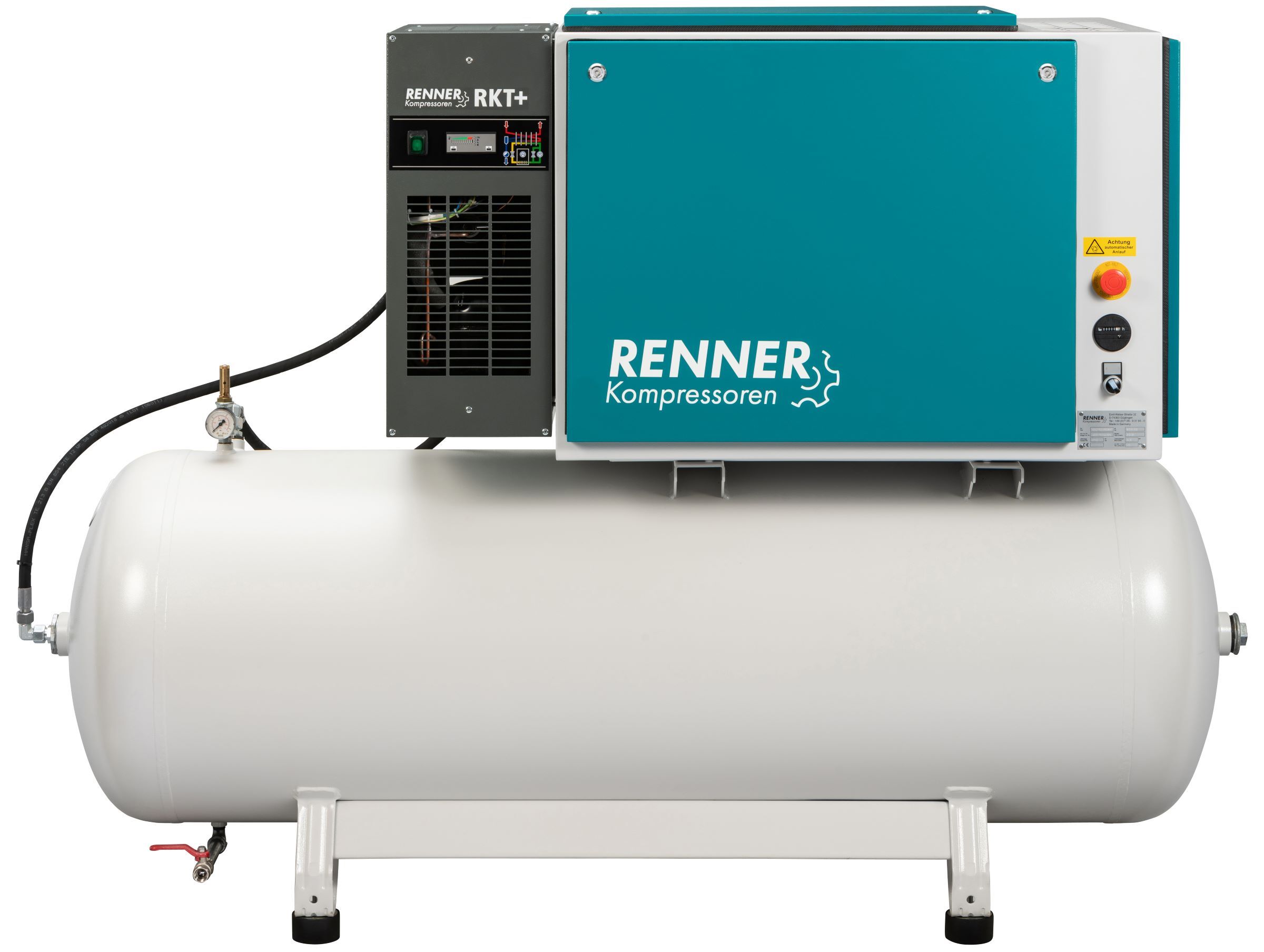 RENNER RIKO 960/500 ECN-S-KT Industrie-Kolbenkompressor 10 bar mit Kältetrockner und Schalldämmbox