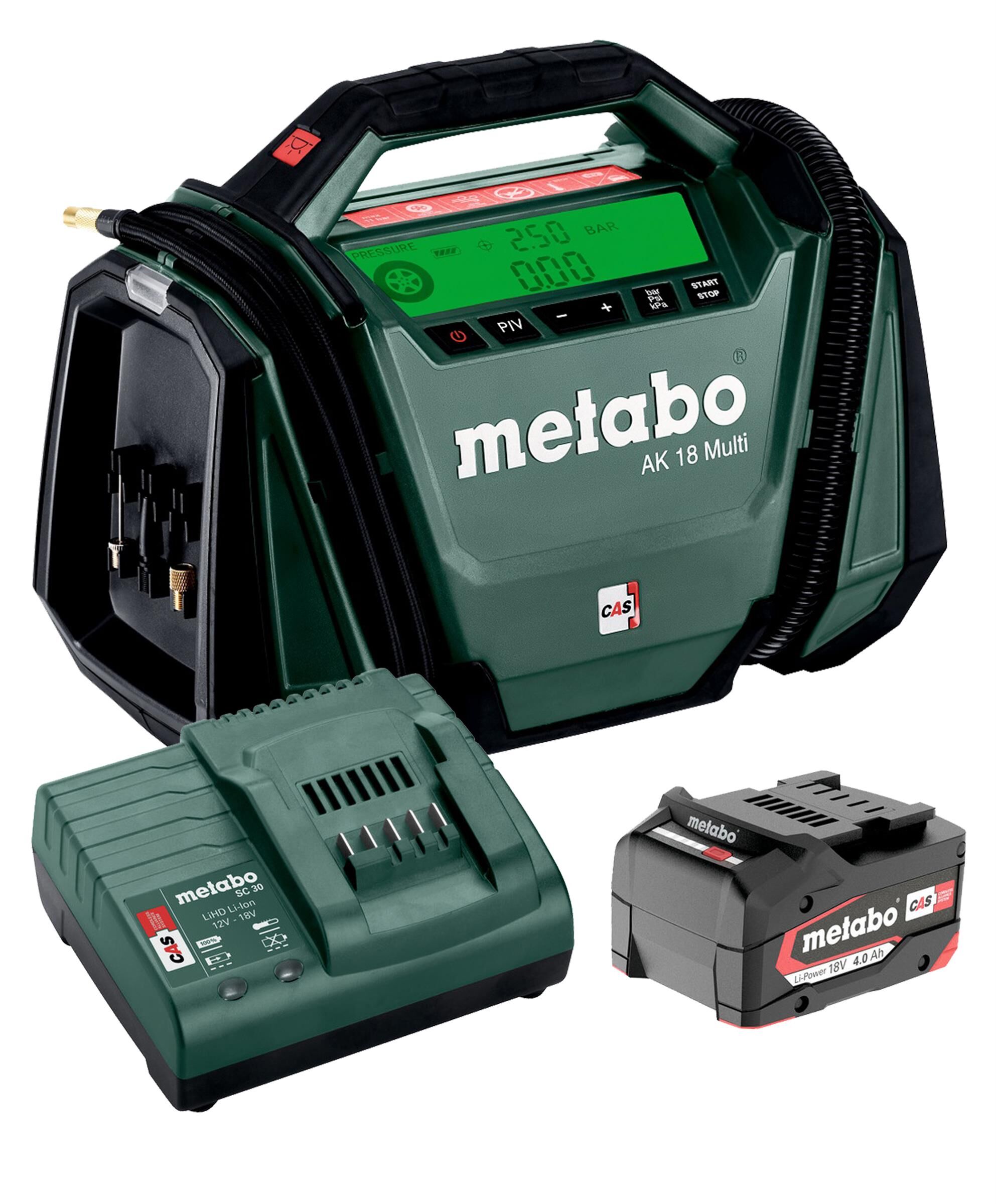 OFFERTA Compressore multibatteria Metabo AK 18 + set di base 1 x Li-Ion 4.0Ah