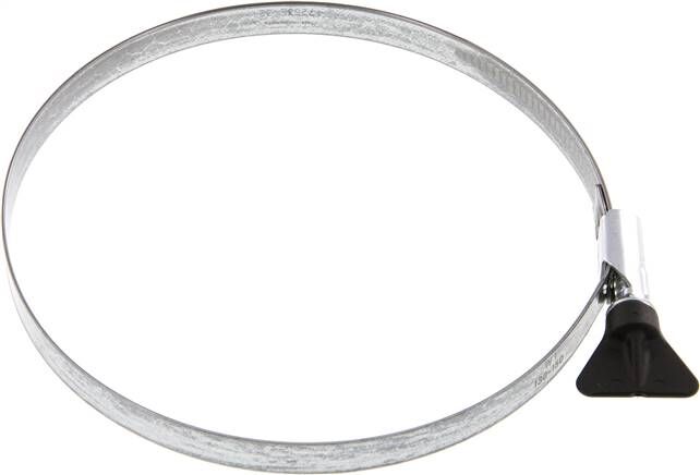 fascetta stringitubo da 12 mm 130 - 150 mm, acciaio zincato (W1) (NORMA) con impugnatura ad alette