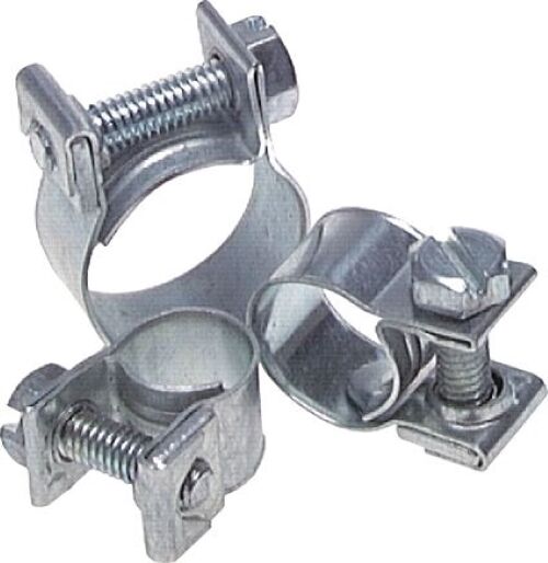 mini fascetta stringitubo da 9 mm, 14 - 16 mm, acciaio zincato (W1)
