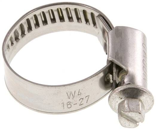 12mm Collier de serrage 16 - 27mm, 1.4301 (W4) (NORMA)