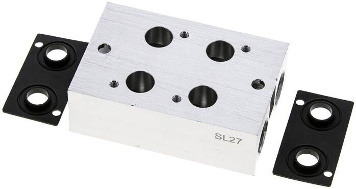 Mehrfachanschlussplatte (2-fach) für 3/2-Wege Ventile zu V 32-2