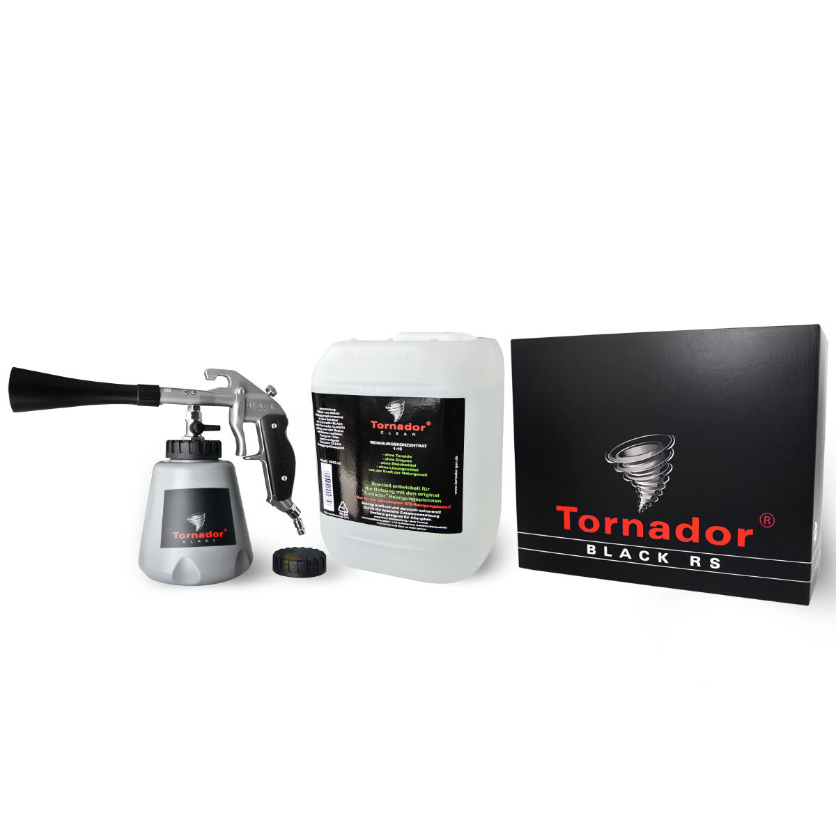 Tornador Set: Tornador BLACK Z-020RS Reinigungspistole inkl. Zubehör