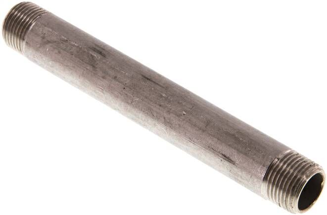 Nipplo doppio per tubi R 3/8"-120mm, 1.4571