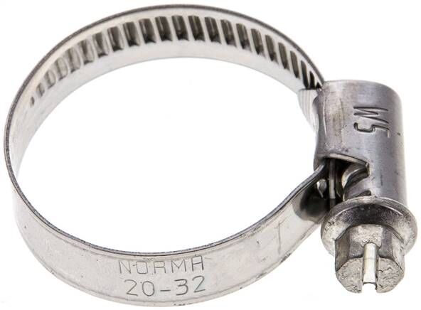 9mm Collier de serrage 20 - 32mm, 1.4401/1.4571 (W5) (NORMA)