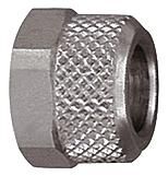 Ecrou de serrage, M8x0,5, pour tuyau 6/4 mm, SW 9, MS nickel. 110642