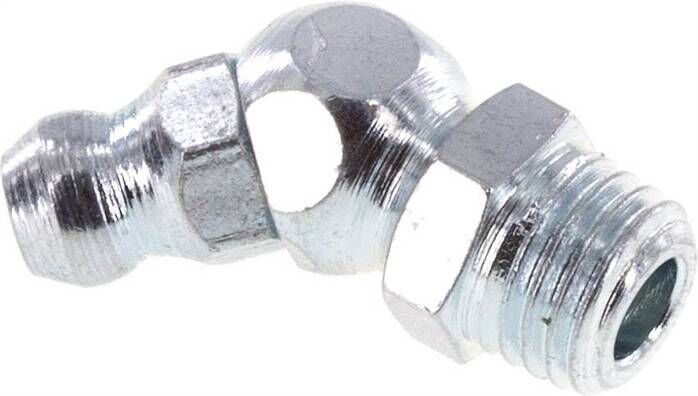 Ingrassatore conico 45°, M 8x1 (conico), acciaio zincato (esagonale)