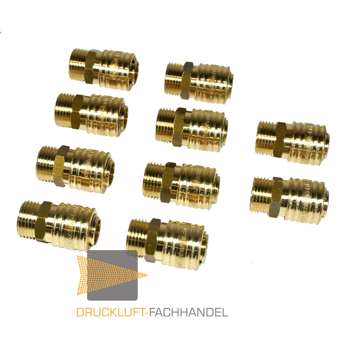 DF attacco rapido NW 7.2 G 1/2 esterno - 10 pezzi - ottone lucido DF attacco rapido NW 7.2 G 1/2 esterno - 10 pezzi - ottone lucido