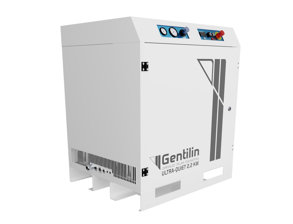 Gentilin ölfreier Kompressor QUBE 300 - Kolbenkompressor ohne Kältetrockner