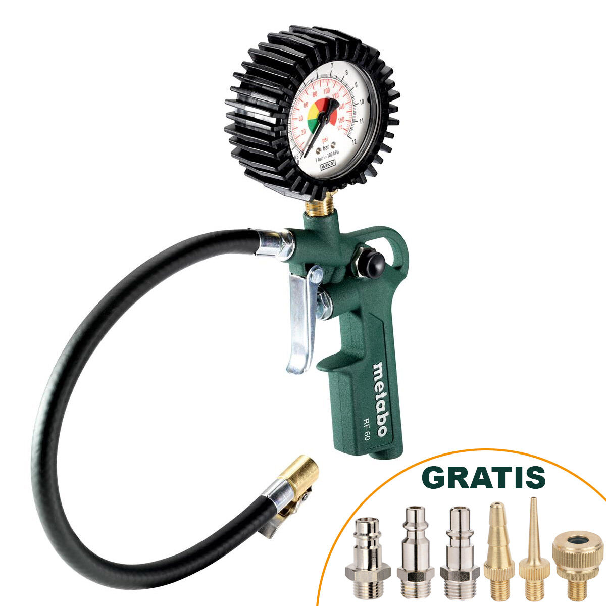 Misuratore di gonfiaggio pneumatici Metabo RF 60
