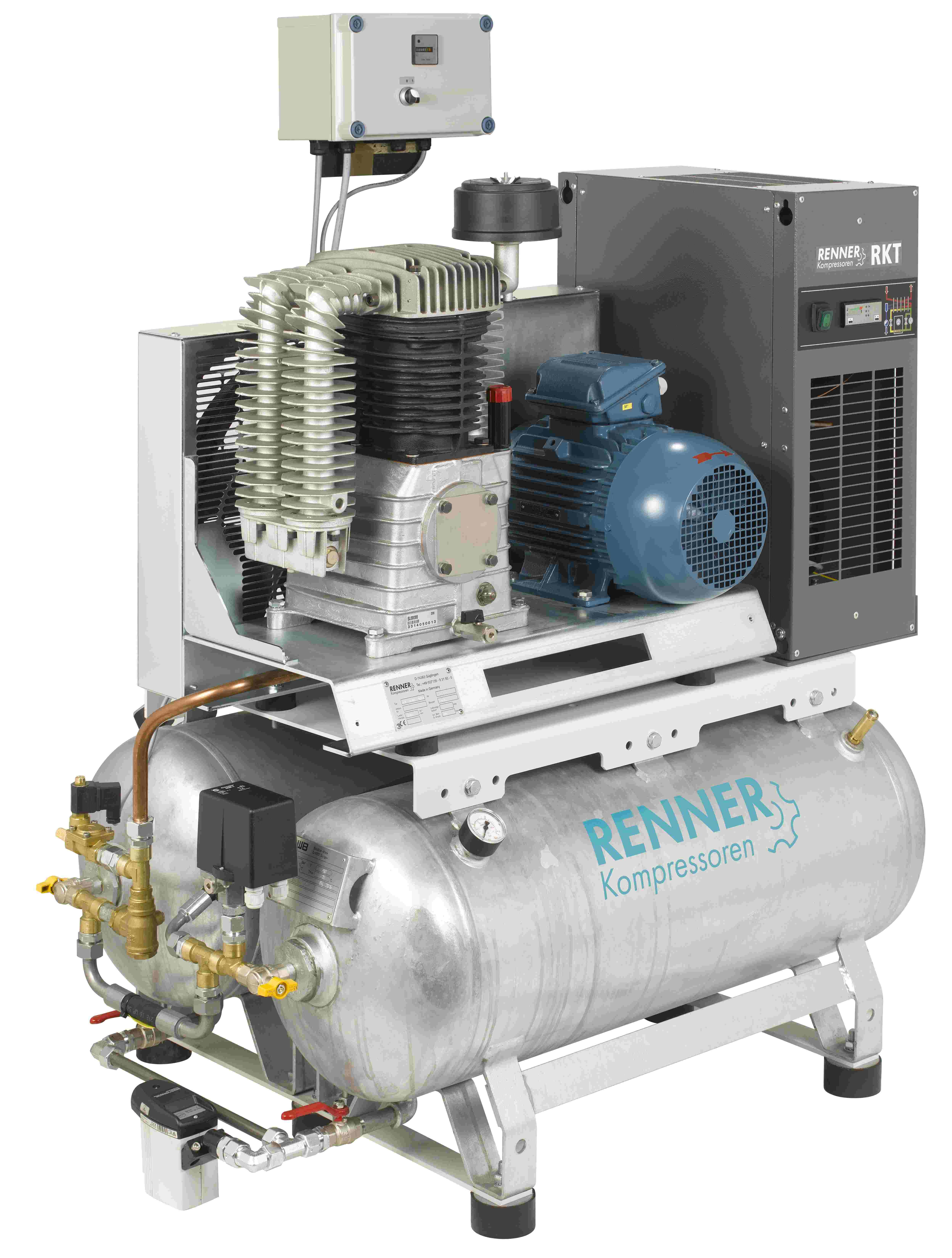 RENNER RIKO 960/2x90 KT Industrie-Kolbenkompressor 10 bar - Kesselanl. , zulassungsfrei, Kältetrockner