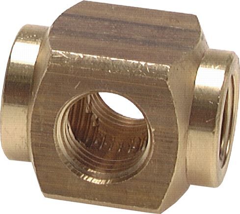 Distributore a croce 4 x G 1/4", ottone