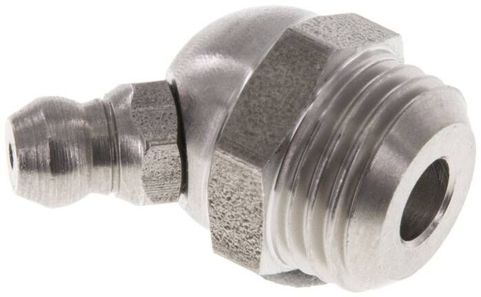 Ingrassatore conico a 45°, R 1/4", 1.4305 (esagonale)