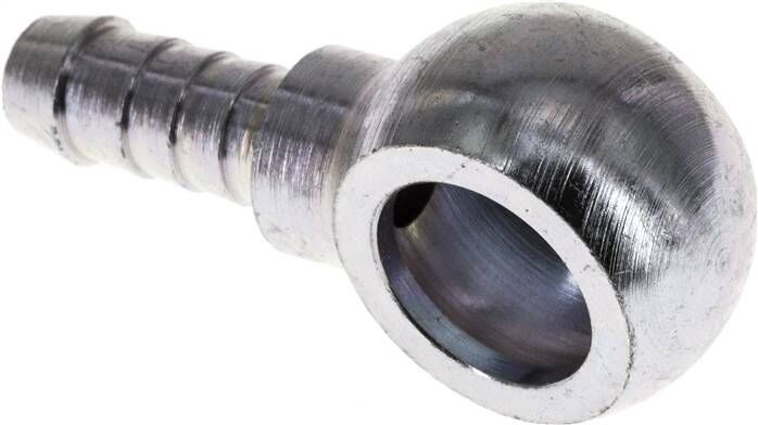 Nipplo per tubi flessibili con anello da 14 mm, 7 - 8 mm, acciaio zincato
