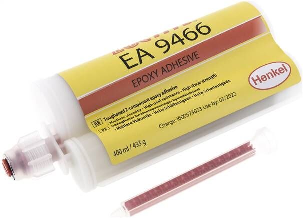 Adesivo epossidico 2K LOCTITE, doppia cartuccia da 400 ml (2:1, sistema C) 9466/400
