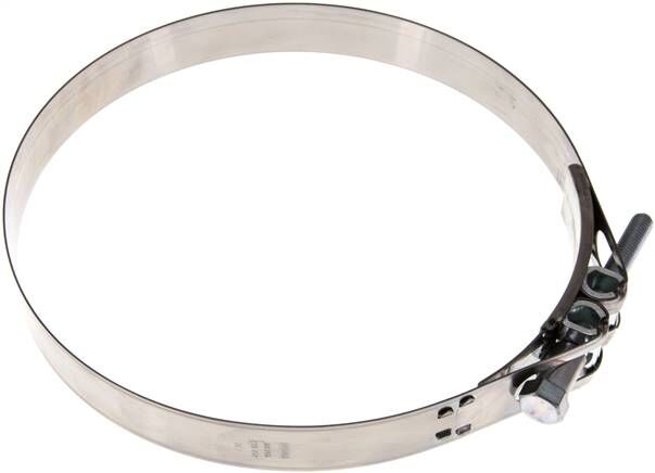 collier de serrage à boulon articulé de 30mm, 239 - 252mm, 1.4016 (W2)