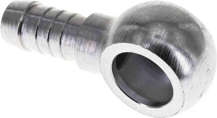 Nipplo per tubi flessibili con anello da 14 mm, 9 - 10 mm, acciaio zincato