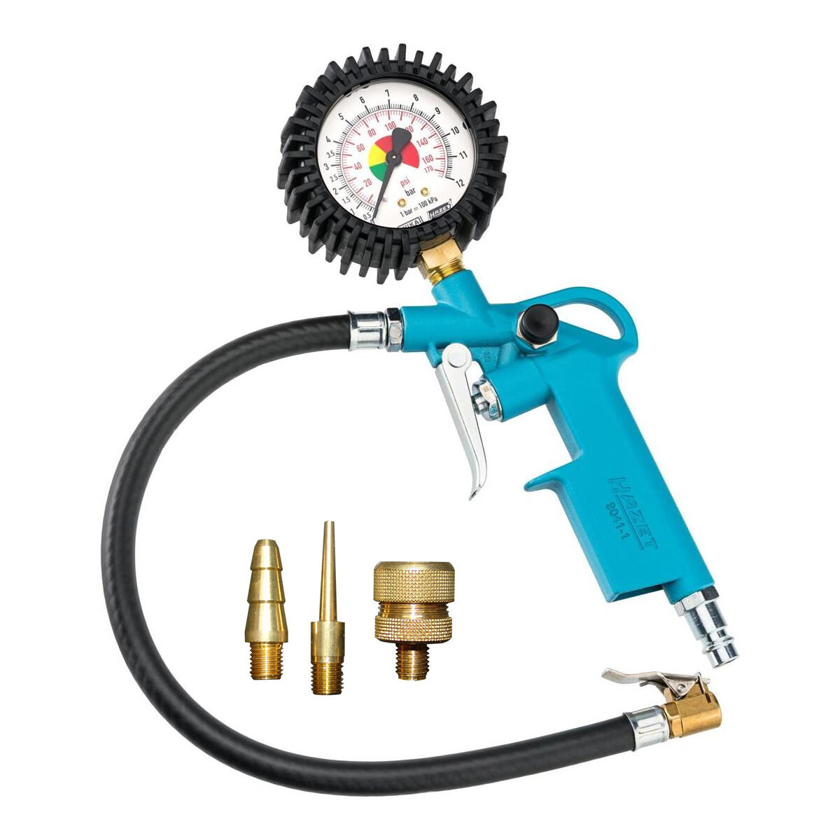 Misuratore di gonfiaggio pneumatici HAZET 9041-1 + set di adattatori