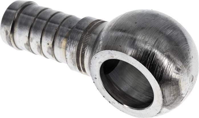 Nipplo per tubi flessibili con anello da 22 mm, 17 - 18 mm, acciaio zincato