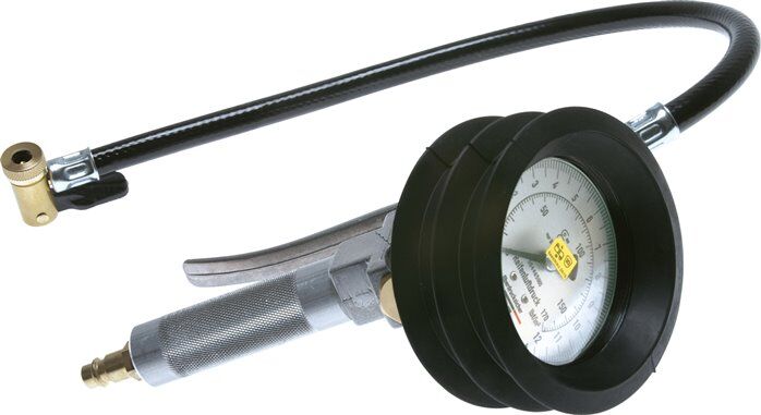 Riempitrice manuale di pneumatici calibrata, 0 - 12 bar, tappo a leva