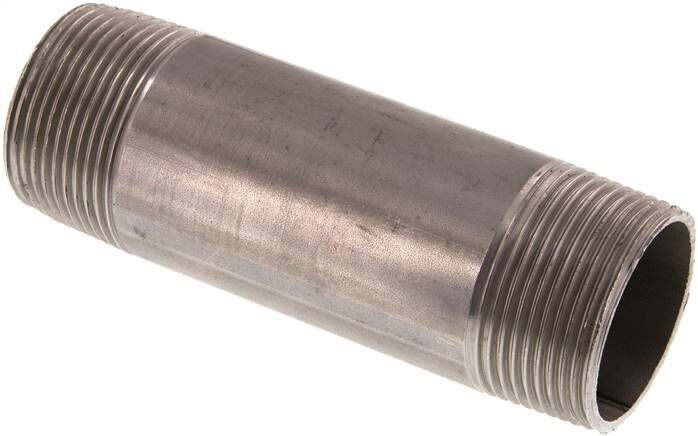 Nipplo doppio per tubi R 1-1/4"-120mm, 1.4571