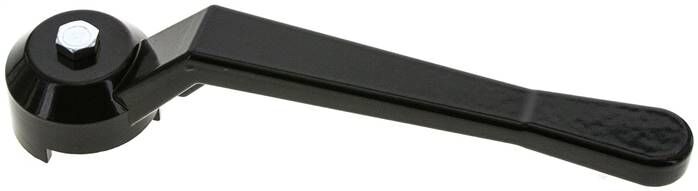Poignée combinée-noire, taille 6, standard (acier galvanisé et peint)