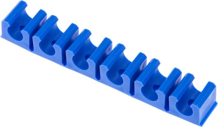 Fascetta stringitubo blu a 6 pieghe per tubo da 10 mm