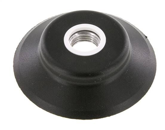 Ventosa piatta (labbro stabile), 60x5mm, G 1/4", silicone (50A, trasparente)