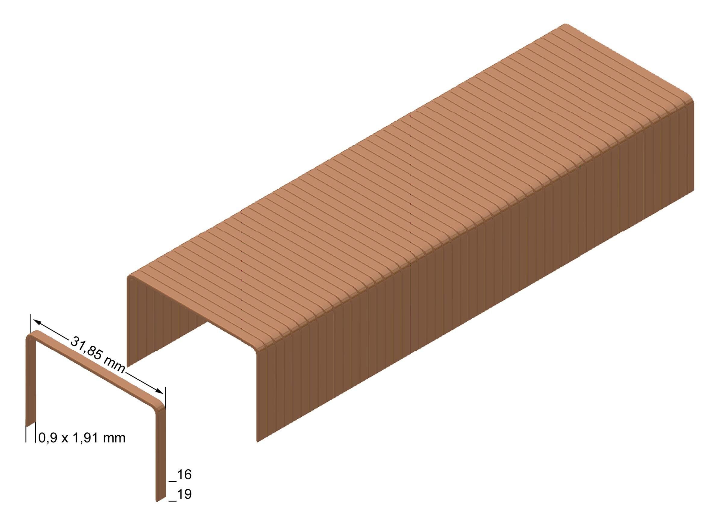 Agrafes Prebena R16CLF bronzées