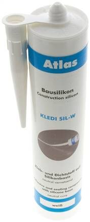 Silicone per costruzioni bianco, cartuccia standard da 310 ml